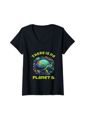 Earth Womens There Is No Planet B For Sea Turtles Lover Save A Turtle Kid V-Neck T-Shirt