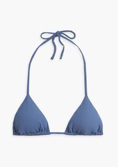 Eberjey - Mia ribbed triangle bikini top - Blue - XS
