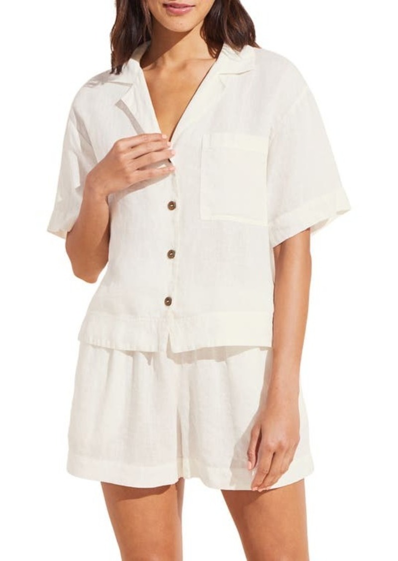 Eberjey Garment Dyed Linen Short Pajamas