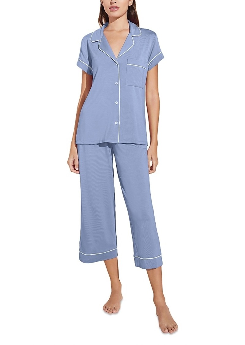 Eberjey Gisele Short Sleeve Crop Pajama Set