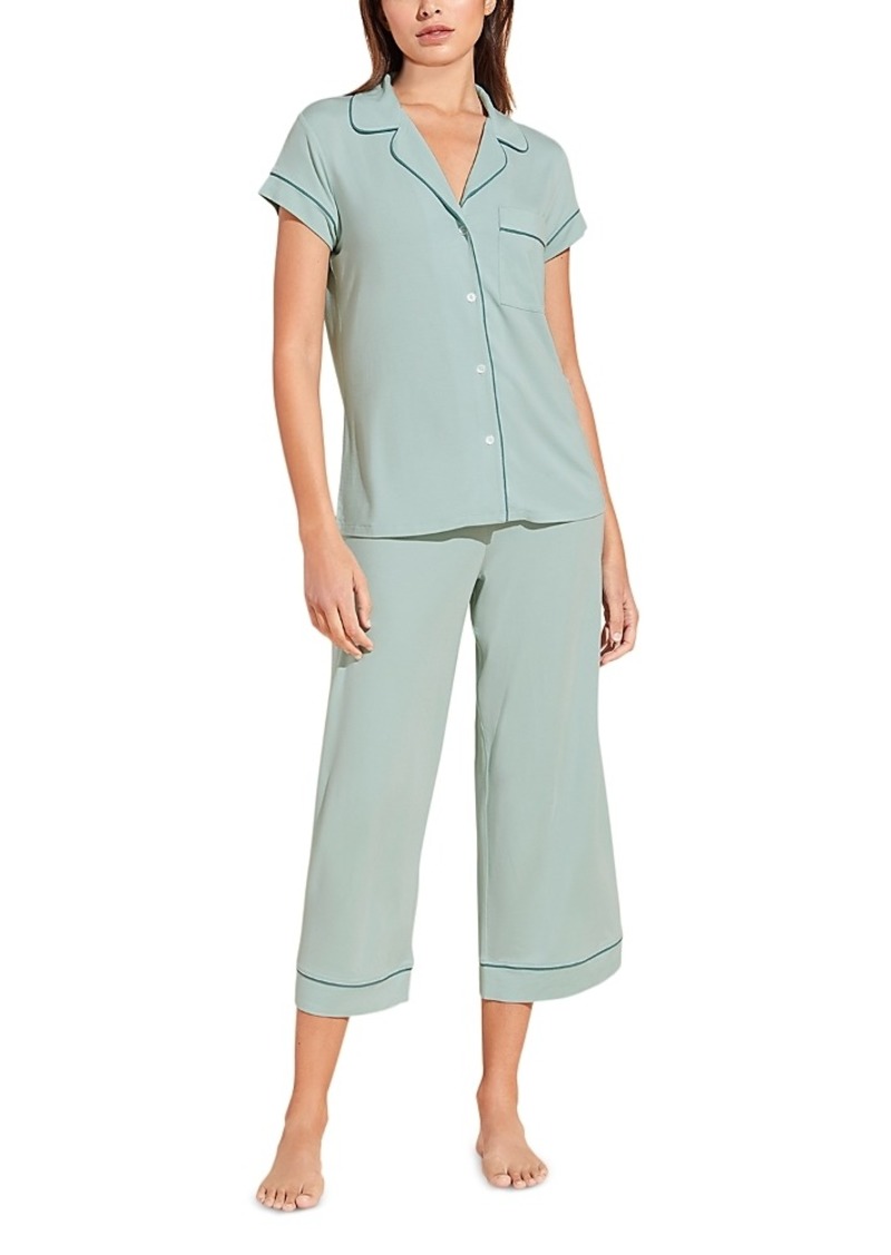 Eberjey Gisele Short Sleeve Crop Pajama Set