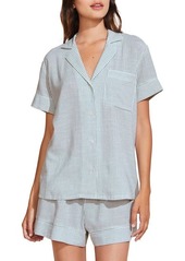 Eberjey Nautico Stripe Short Sleeve Shirt & Shorts Pajamas