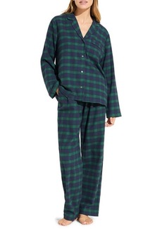 Eberjey Plaid Cotton Flannel Pajamas