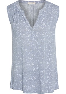 Eberjey Woman Moon Dots Printed Stretch-modal Jersey Pajama Top Lilac