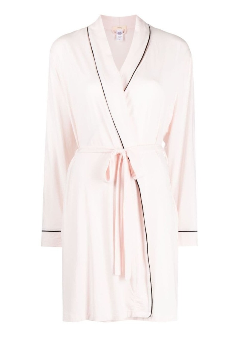 Eberjey Gisele Tuxedo contrast-trim robe