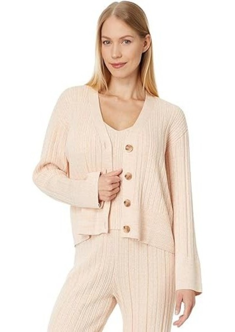 Eberjey Organic Cotton Sweater Rib Cardi