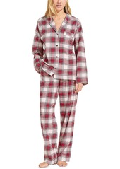 Eberjey Womens Flannel Plaid Pant Set