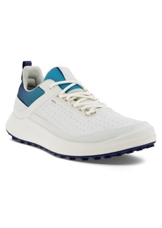 ECCO Core Water Repellent Golf Shoe in White/Blue at Nordstrom Rack