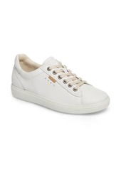 ECCO Soft 7 Long Lace Perforated Sneaker in White Leather at Nordstrom