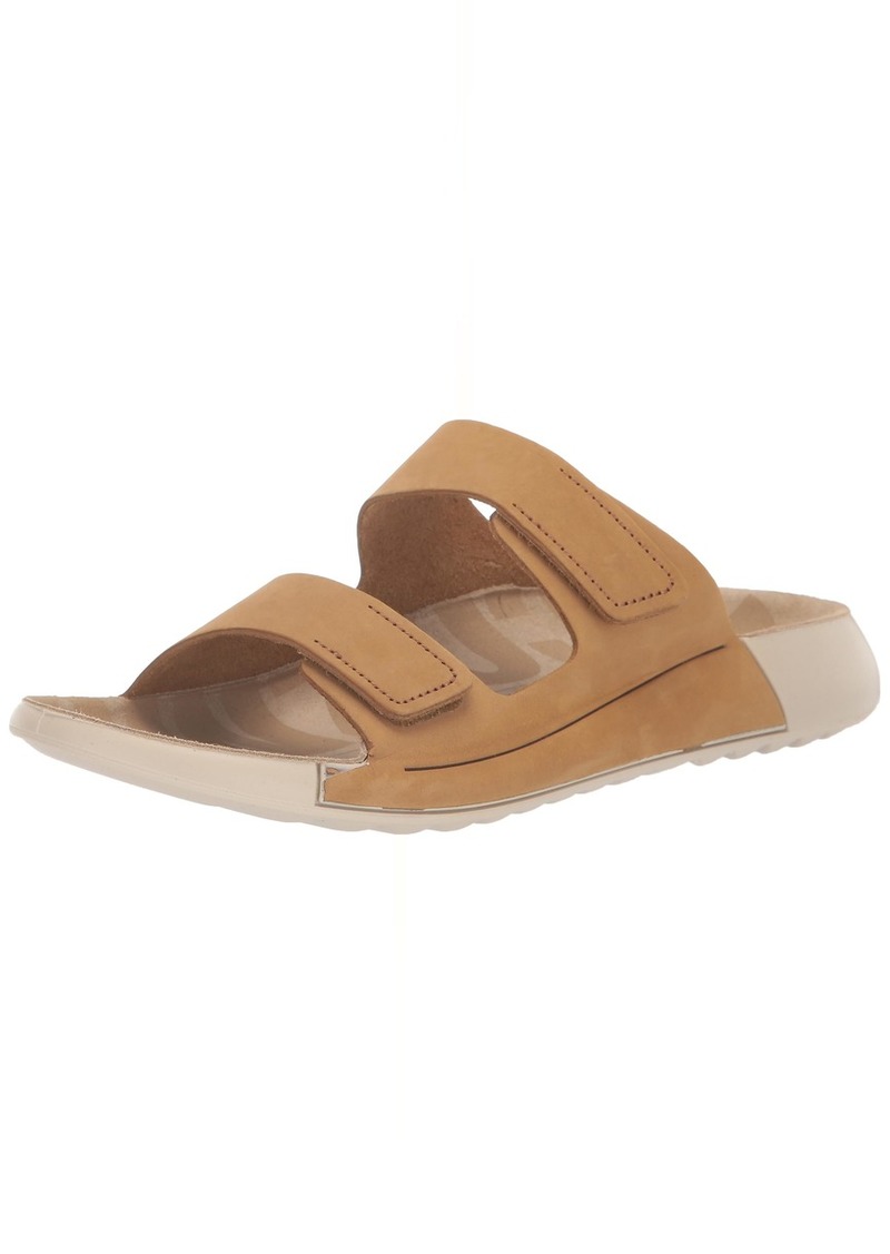 ECCO Women's Cozmo Two Band Slide Sandal CAYOTE Nubuck