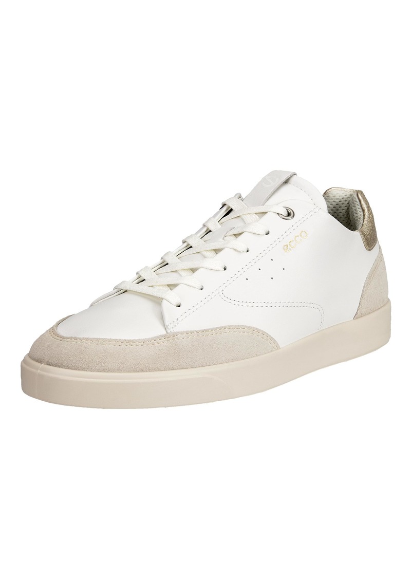 ECCO Women's Street LITE Court Sneaker Limestone/White/Pure WHTE Gold