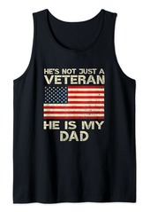 ECCO He Is My Veteran Dad American flag Veterans Day Tank Top