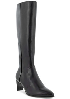 Ecco Shape 45 Womens Leather Pointed Toe Knee-High Boots