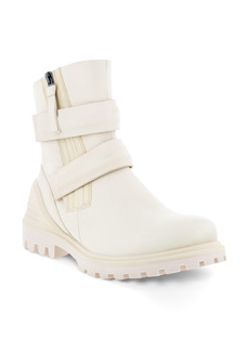 ECCO Tredtray Moto Bootie in Limestone Leather at Nordstrom Rack