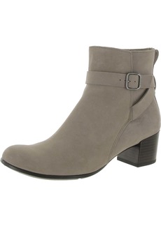 Ecco Womens Leather Textured Ankle Boots