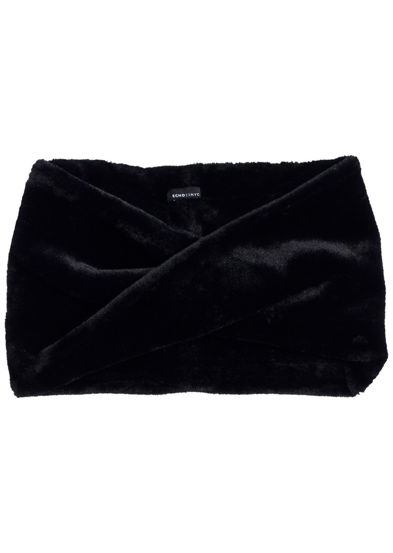 Echo 23 Faux Fur Twist Loop Headband - Black