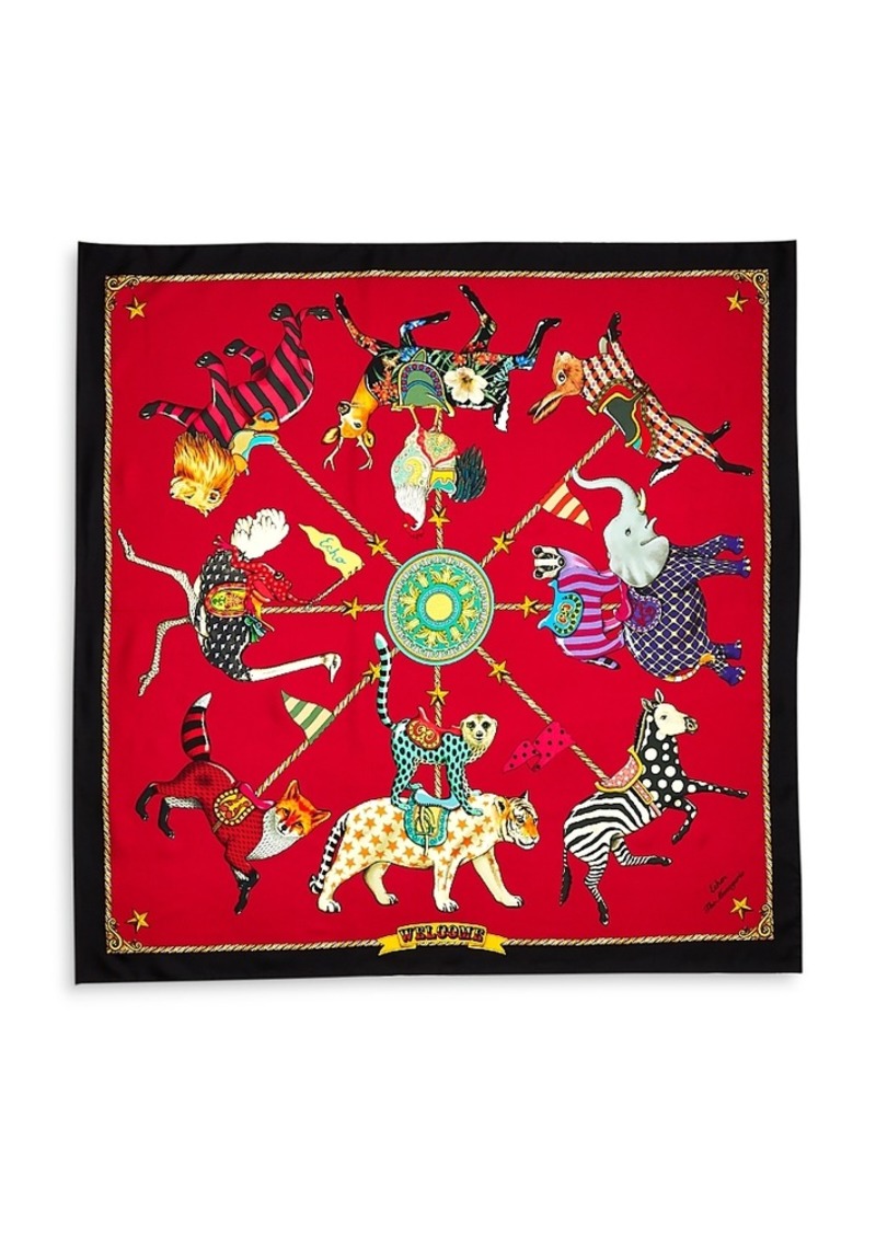 Echo Animal Menagerie Silk Square Scarf