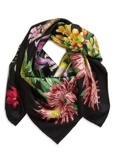 Echo Blooms of Oceania Silk Square Scarf