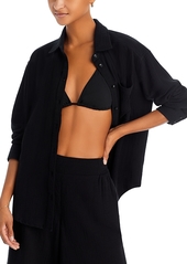 Echo Gauze Boyfriend Shirt Swim Cover-Up