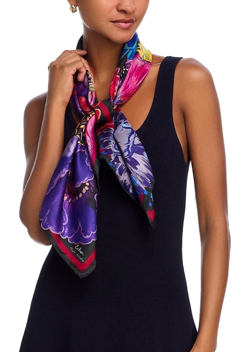 Echo Magic Garden Silk Square Scarf