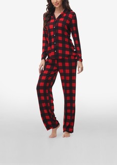 Echo Women's Printed Notch Collar Pajama Set