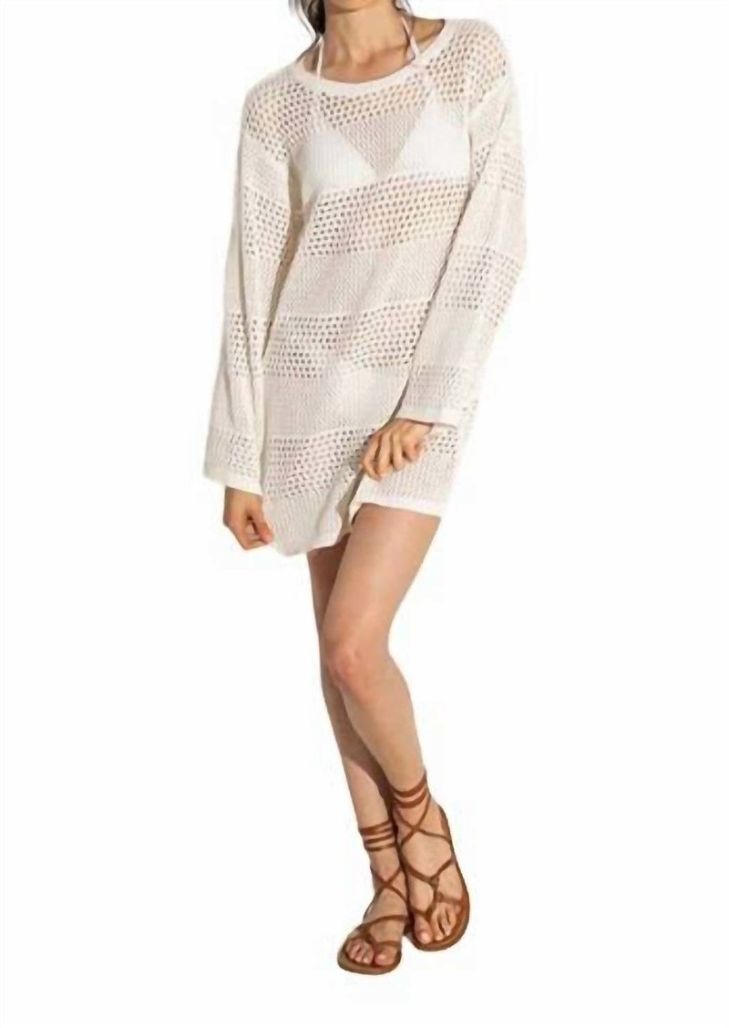 Echo Margaux Crochet Tunic In White