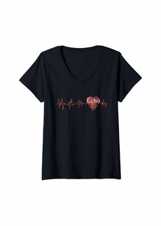 Womens Echo Tech EchocardioRDCS Cardiac Sonographer V-Neck T-Shirt