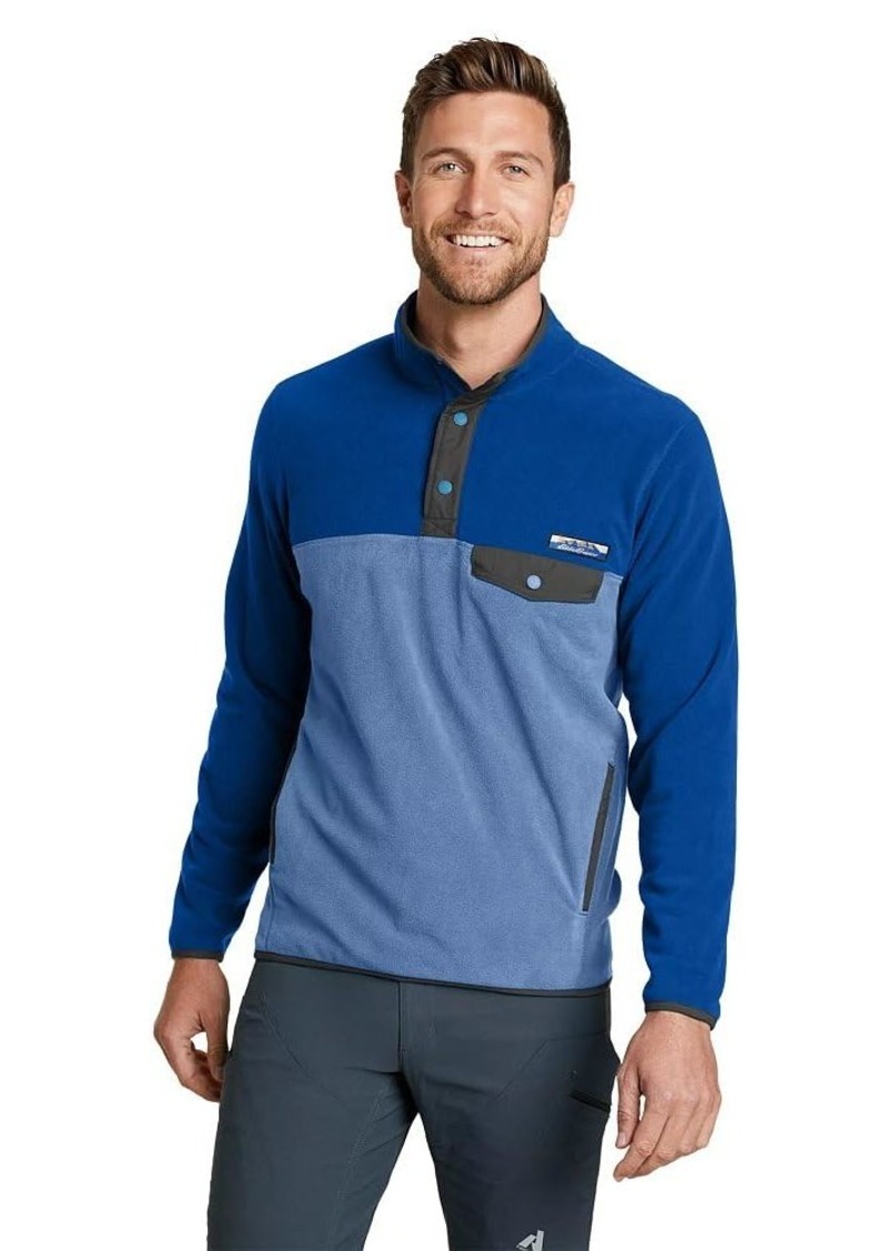 Eddie Bauer Men's Classic Fit Chutes Long-Sleeve Snap Mock Neck Fleece