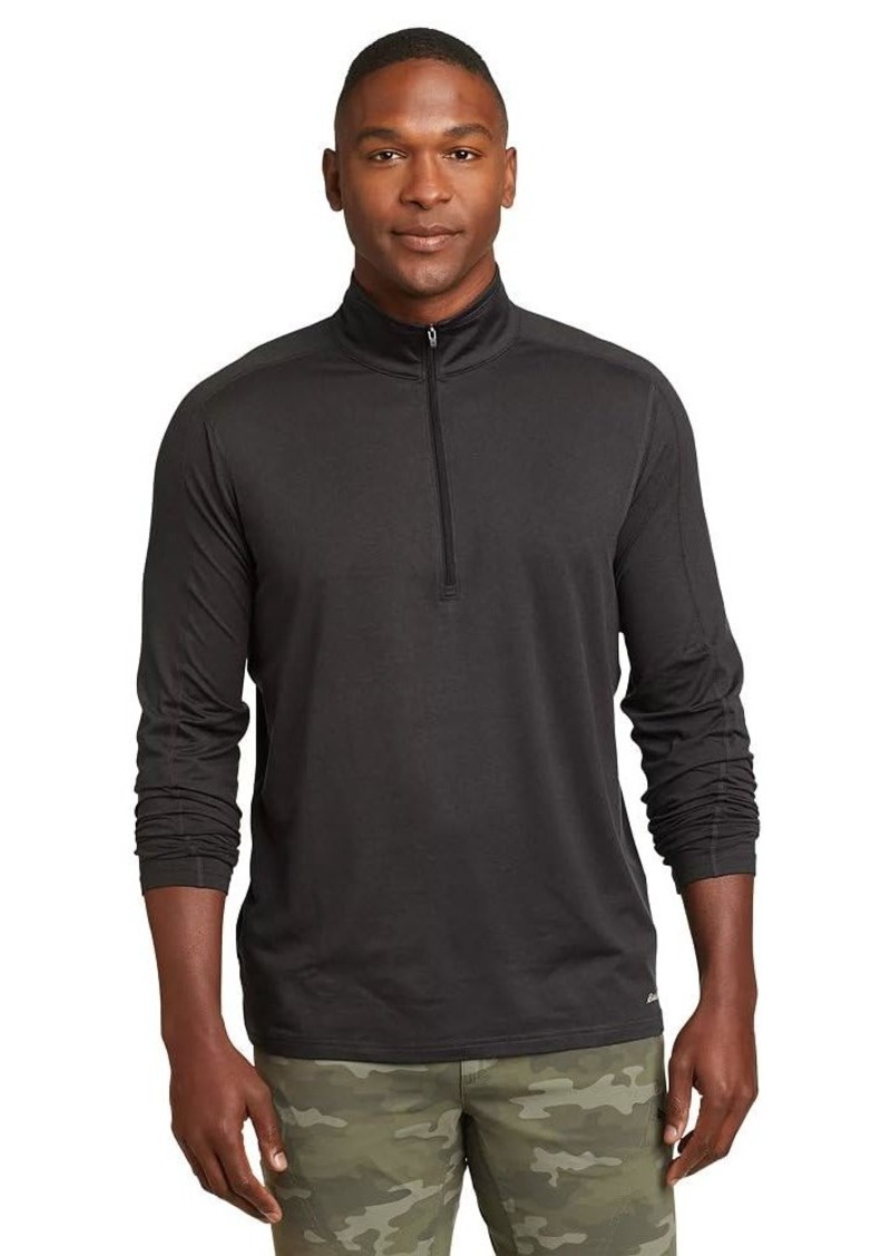 Eddie Bauer Men's Mountain Trek Long-Sleeve 1/2-Zip Charcoal HTR