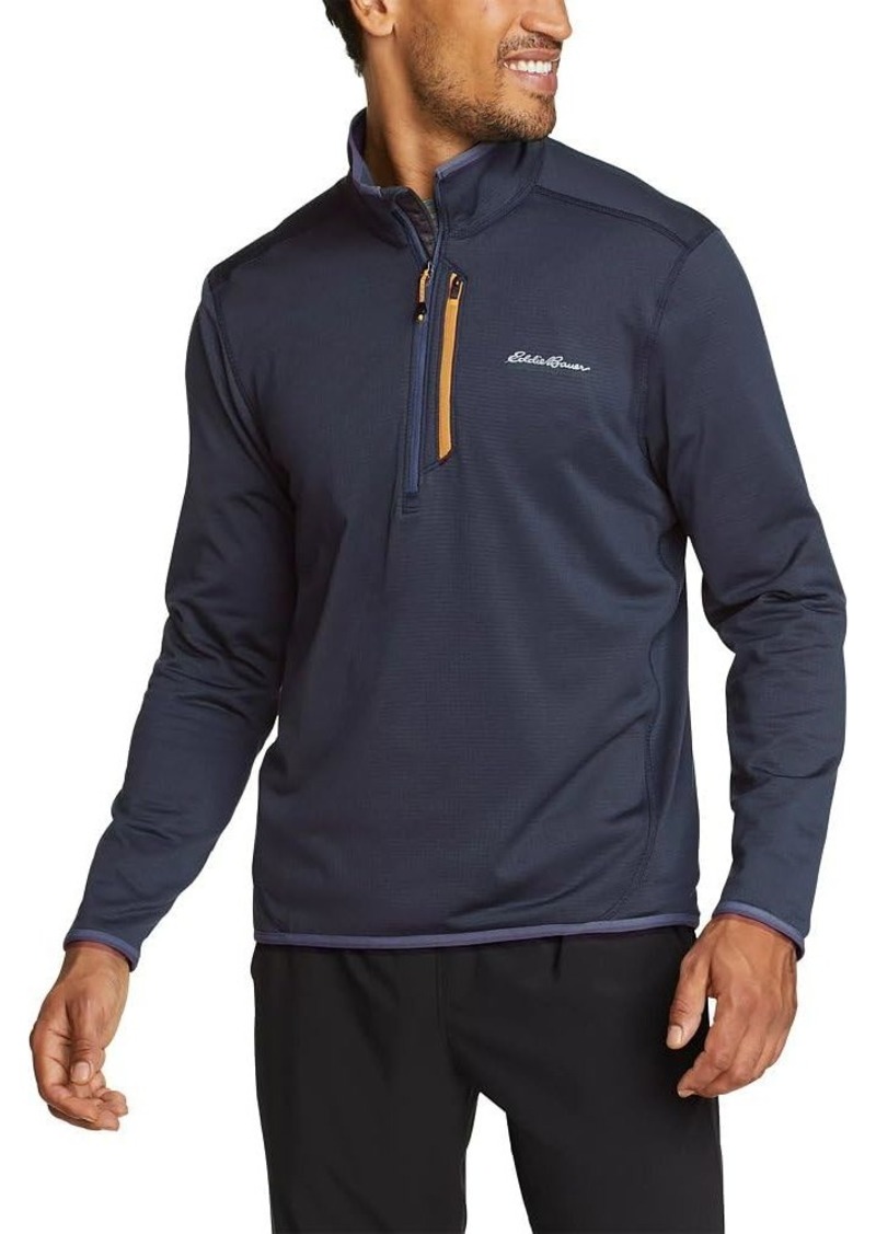 Eddie Bauer Men's Regular Fit Activator Grid Long-Sleeve Half-Zip Fleece