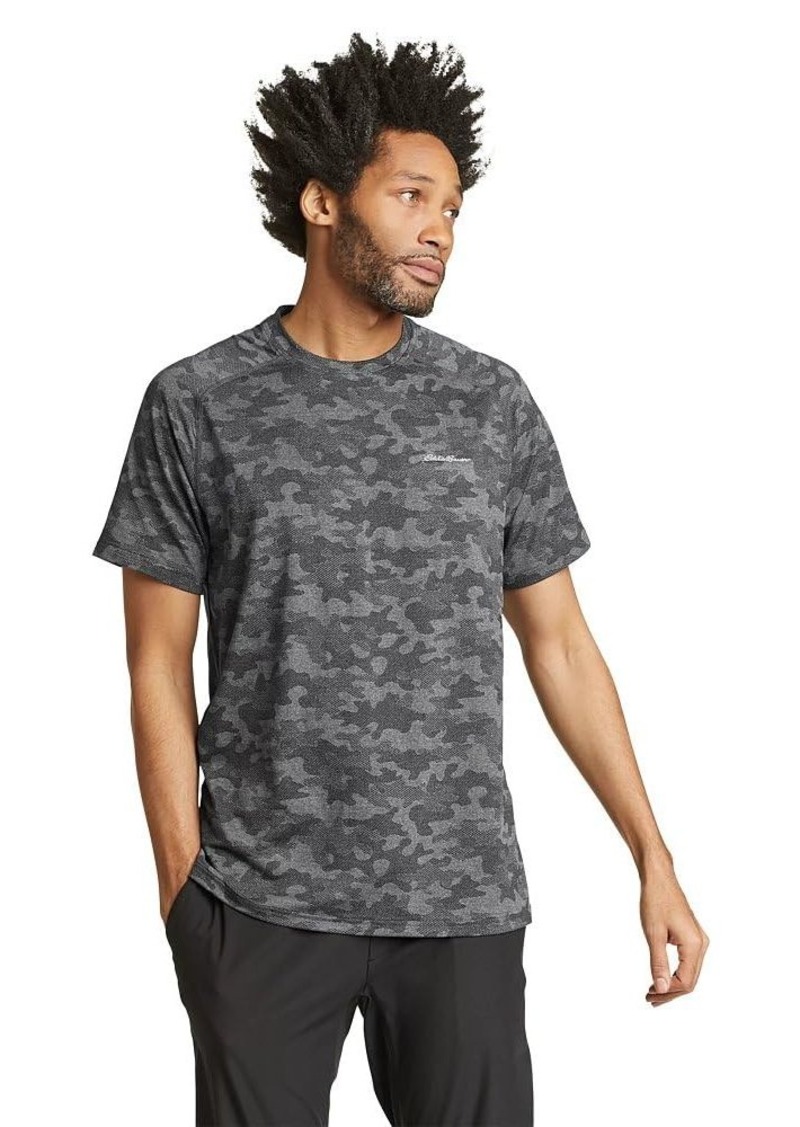 Eddie Bauer Men's Resolution Jacquard T-Shirt Charcoal HTR