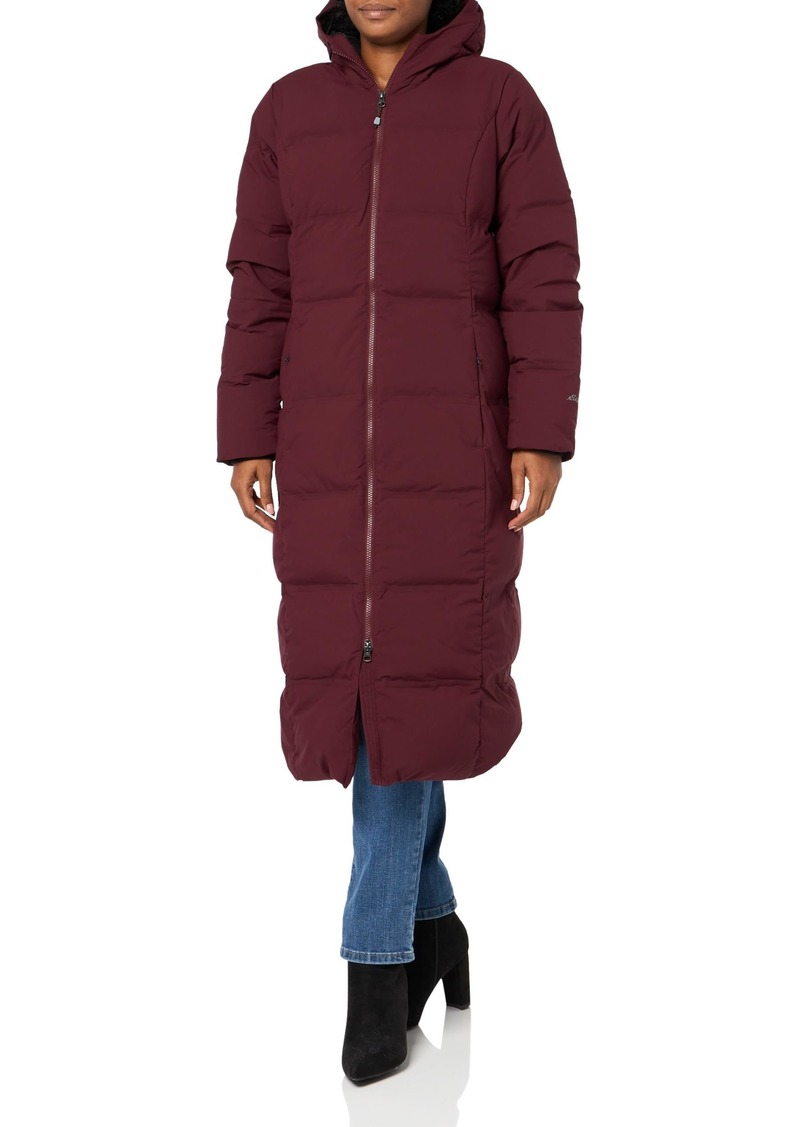 Eddie Bauer Women's Glacier Peak Seamless Stretch Down Duffle Coat BURGUNDY