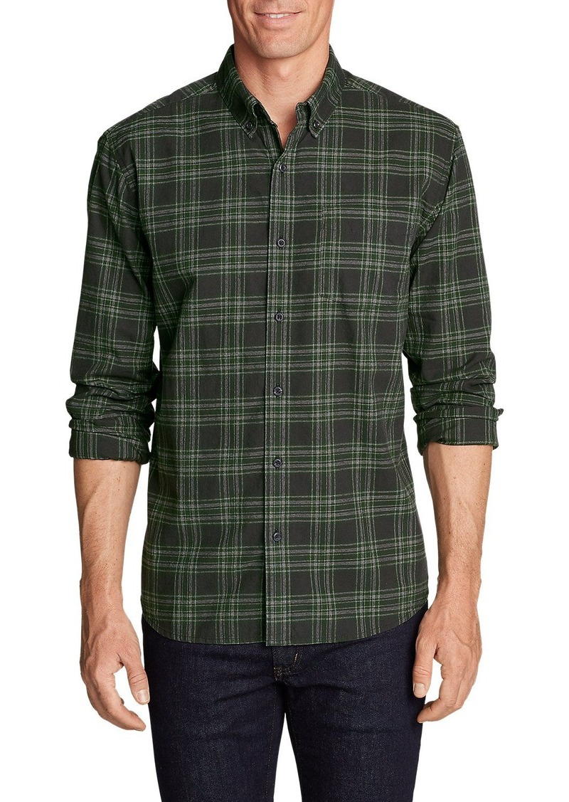 Eddie Bauer Men's Classic Signature Twill Long-Sleeve Shirt - Pattern ...