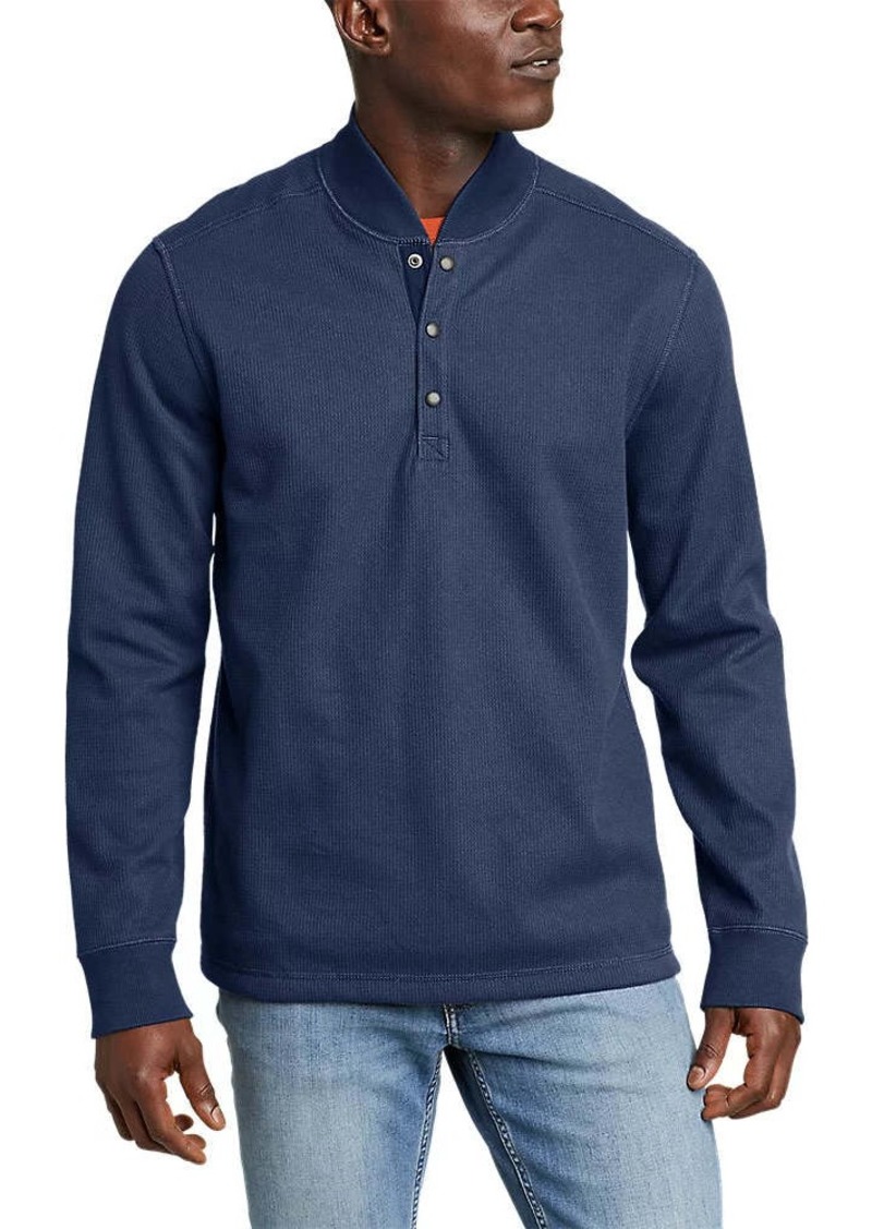 Eddie Bauer Men's Faux Shearling-Lined Thermal Henley