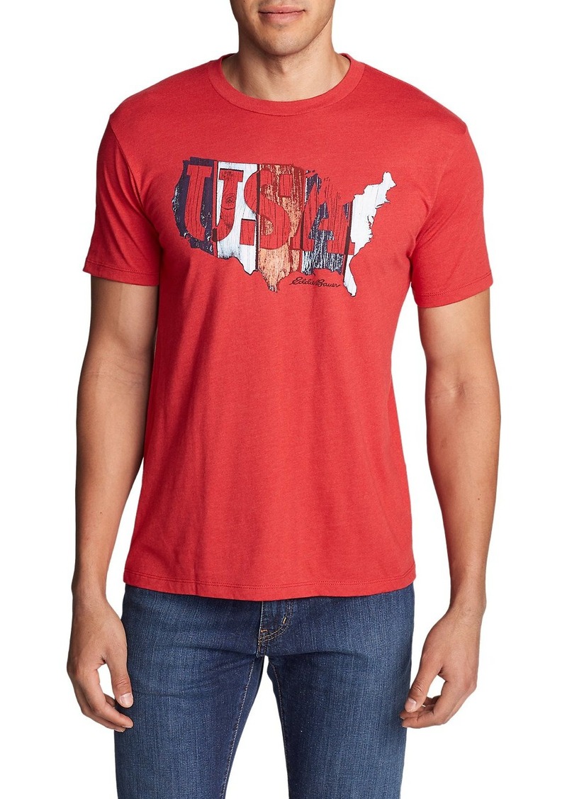 Eddie Bauer Men's Graphic T-Shirt - USA Boards | Tops