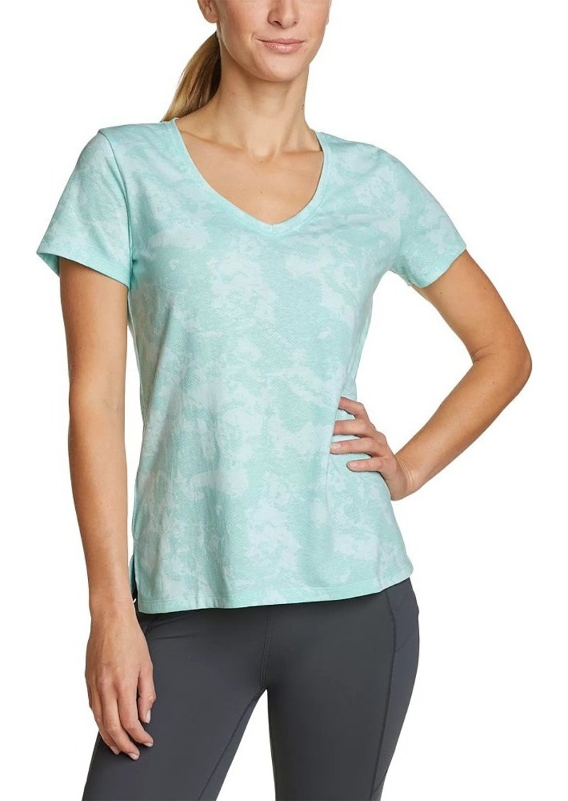 Eddie Bauer Women's Coast and Climb Short-Sleeve V-Neck T-Shirt - Print
