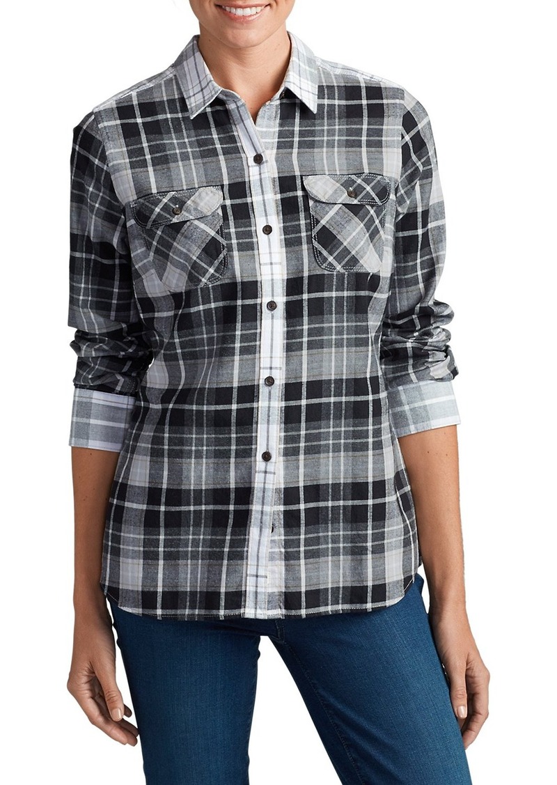 Eddie Bauer Women's Stine's Favorite Flannel Mixed Plaid Shirt | Tops