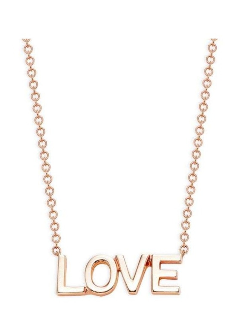 EF Collection Core 14K Rose Gold Love Necklace