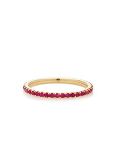 EF Collection - Women's 14K Yellow Gold Ruby Eternity Stacking Ring - Red - US 7 - Moda Operandi - Gifts For Her