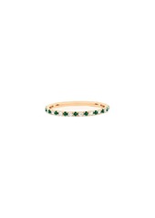 EF Collection 14k Diamond and Tsavorite Eternity Ring  Size 5-7