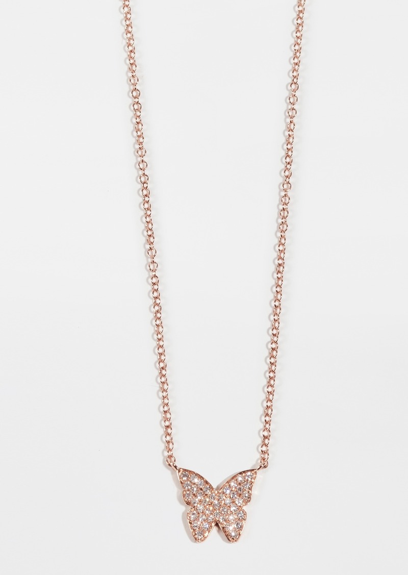 EF Collection 14k Diamond Butterfly Necklace