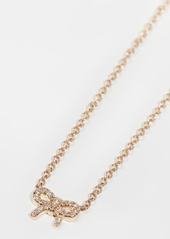 EF Collection 14k Diamond Mini Bow Necklace
