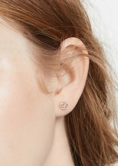 EF Collection 14k Diamond Rose Stud Earrings