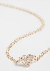 EF Collection 14k Diamond Single Mini Heart Necklace
