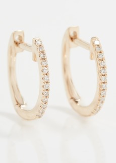 EF Collection 14k Gold Diamond Huggie Earrings