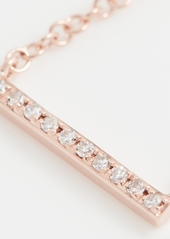 EF Collection 14k Gold Diamond Mini Bar Necklace