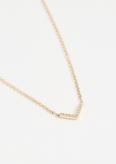 EF Collection 14k Gold Diamond Mini Chevron Necklace