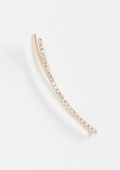 EF Collection 14k Gold Floating Curved Bar Earring