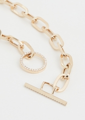 EF Collection 14k Jumbo Diamond Toggle Necklace