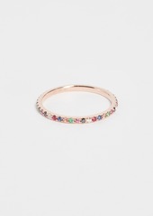 EF Collection 14k Rose Gold Rainbow Eternity Band